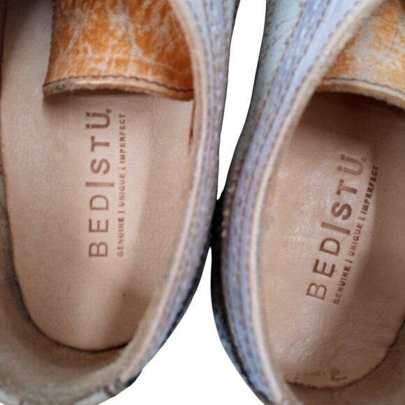 Bed Stu Lita Cobbler Wingtip Brogues Oxford Loafers Size 8.5 Leather Distressed - Picture 12 of 16